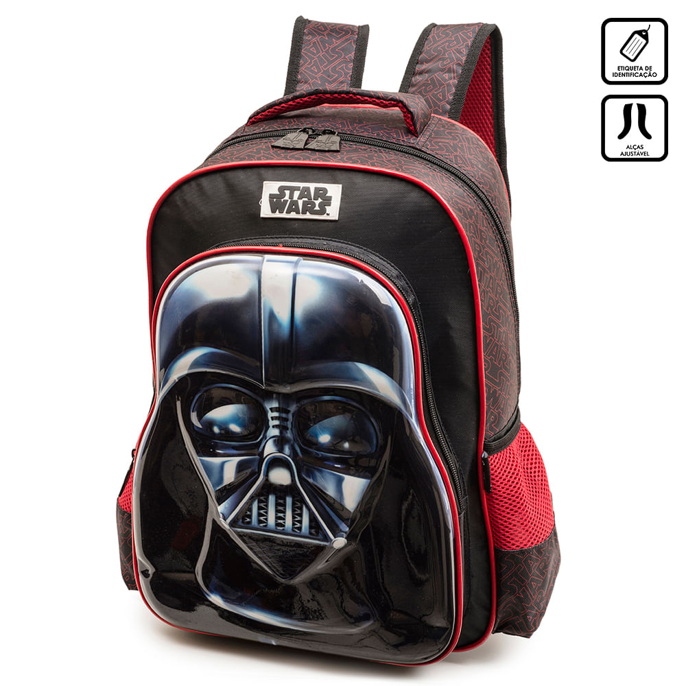 Mochila Escolar Masculina Premium Darth Vader Preta