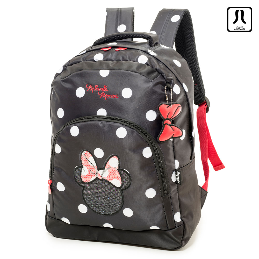 Mochila Escolar Feminina Minnie Azul