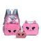 Kit Mochila Gatinho Rosa