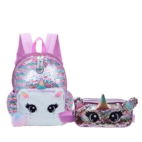 Kit Unicornio - Mochila e Estojo Lilás