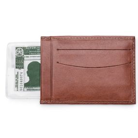 Porta Cartão de Couro com Porta Documento SwissOne Marrom – foto 2