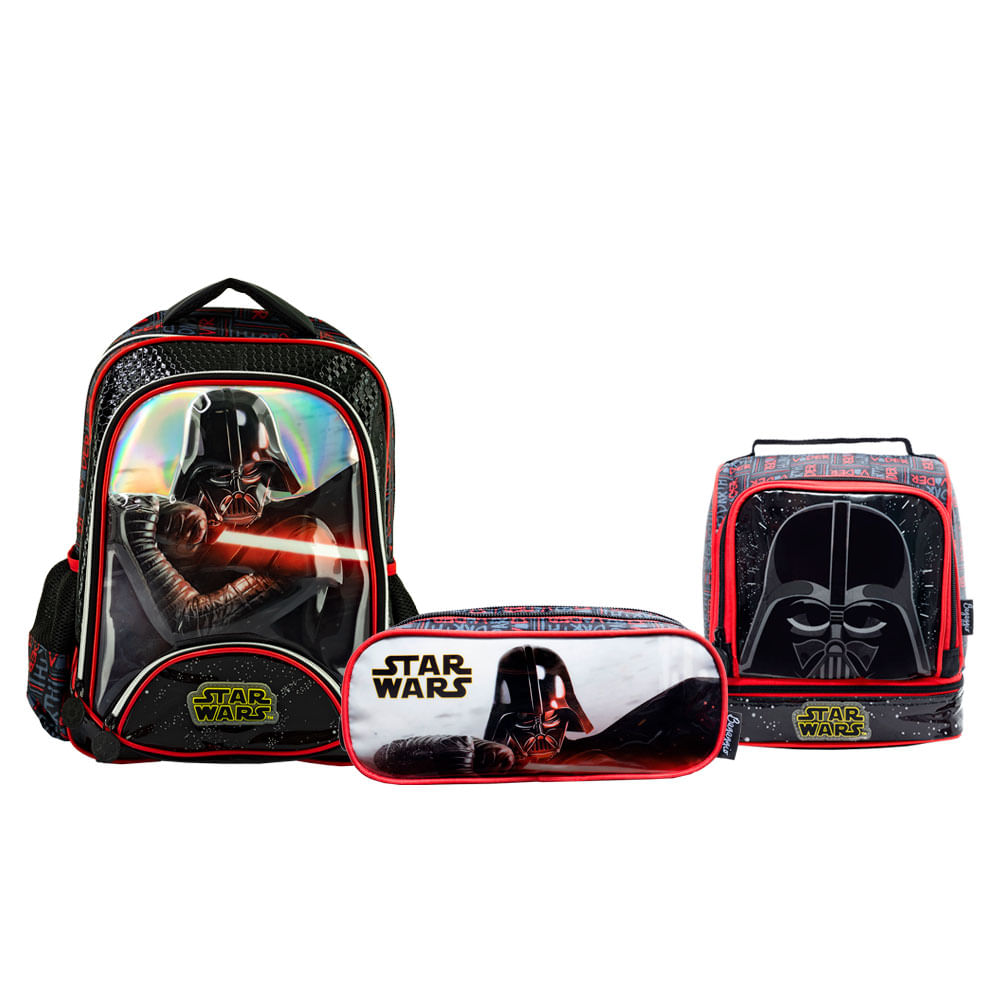 Kit Mochila Darth Vader Preto
