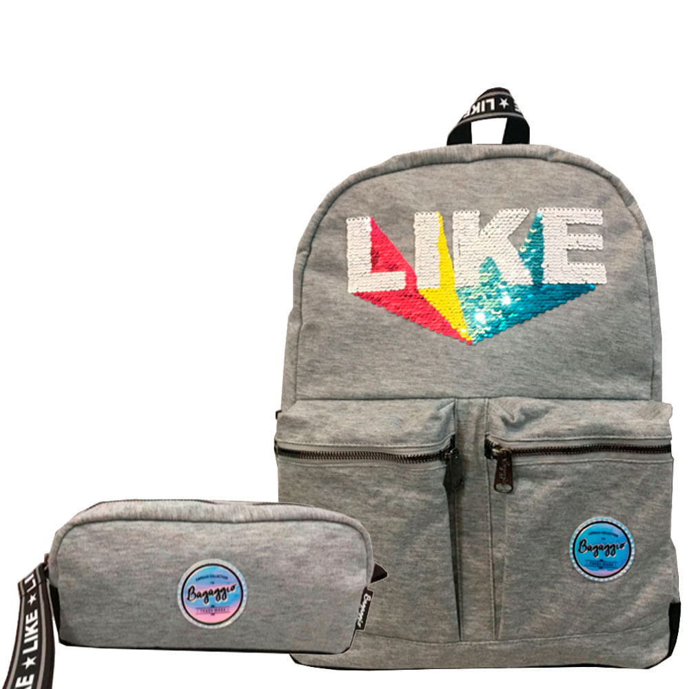 Kit Moletom Like Cinza