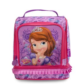 Lancheira Escolar Feminina Térmica Princesa Sofia Lilás