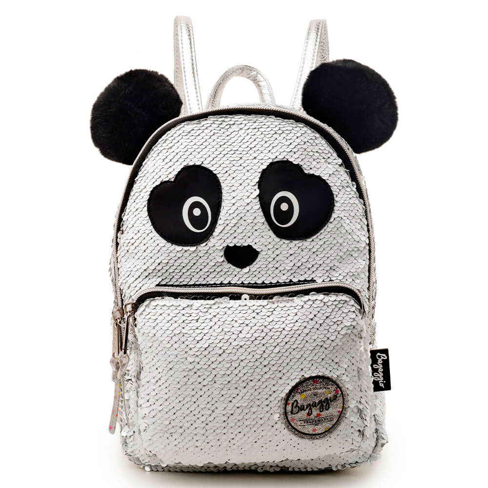 Mochila Escolar Feminina Panda Preta