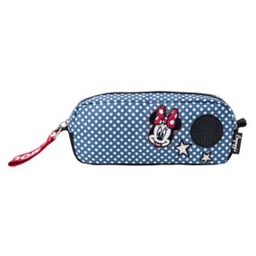 Nécessaire Viagem Feminina Pequena Minnie Patches Azul