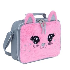 Lancheira Escolar Feminina Térmica Gatinho Rosa – foto 2