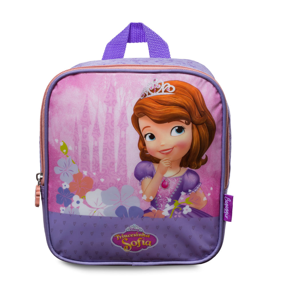 Lancheira Infantil Feminina Térmica Princesinha Sofia Lilás