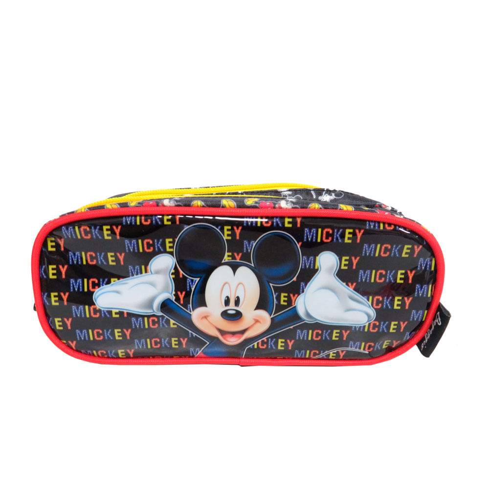 Estojo Escolar Masculino Mickey Preto