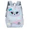 Mochila Escolar Feminina Raposa  Branca