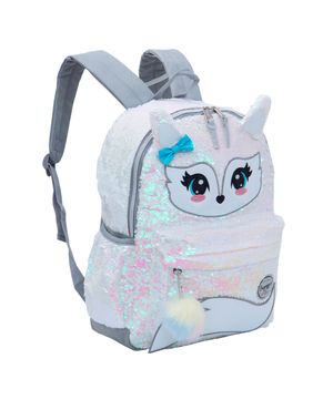 Mochila Escolar Feminina Raposa  Branca – foto 2
