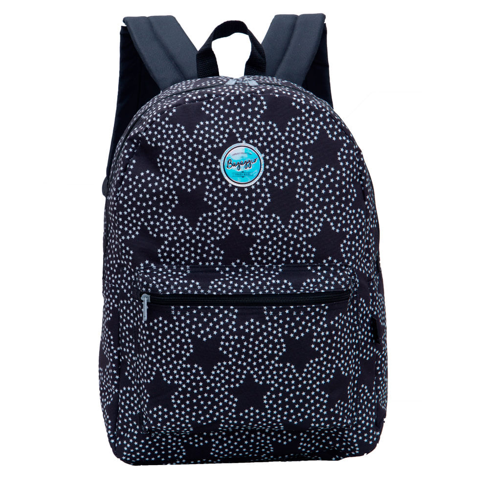 Mochila Feminina Basica Stars Preta