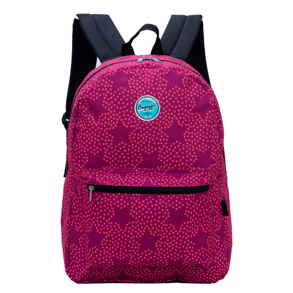 Mochila Feminina Basica Stars Rosa
