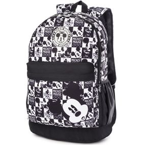 Mochila Feminina Disney Mickey P&B Preta