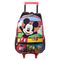 Mochila Escolar Masculina Disney Mickey com Rodinha Preta