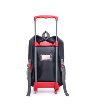 Mochila Escolar Masculina Racing Car com Rodinha Preta – foto 4