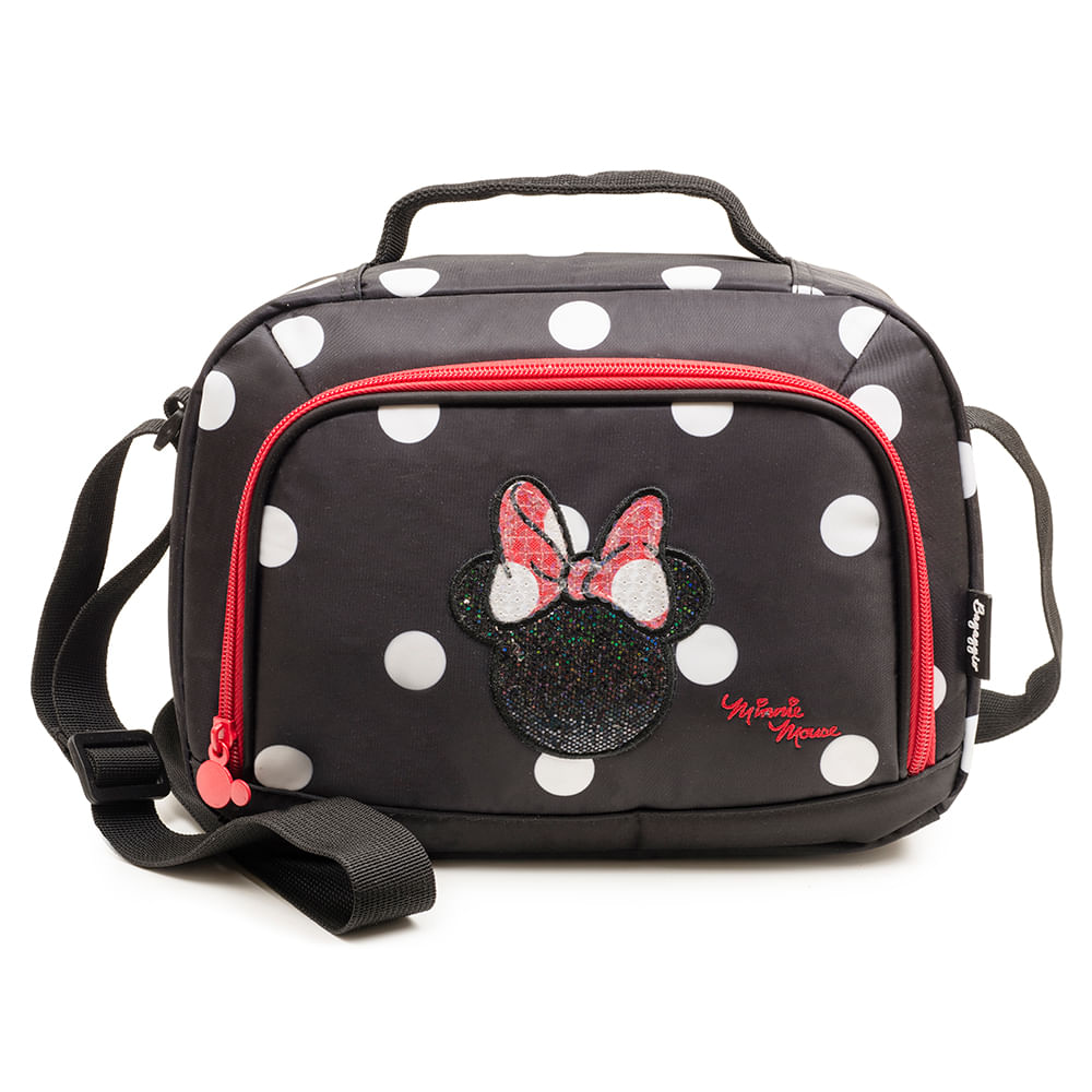 Lancheira Escolar Feminina Térmica Minnie Azul Escura