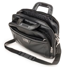 Pasta Masculina Executiva com 2 Divisões e Porta Notebook Preta – foto 2