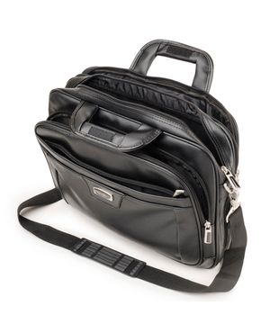 Pasta Masculina Executiva com 2 Divisões e Porta Notebook Preta – foto 2