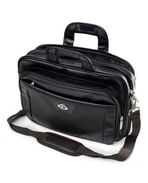 Pasta Masculina Executiva com 2 Divisões e Porta Notebook Preta – foto 3