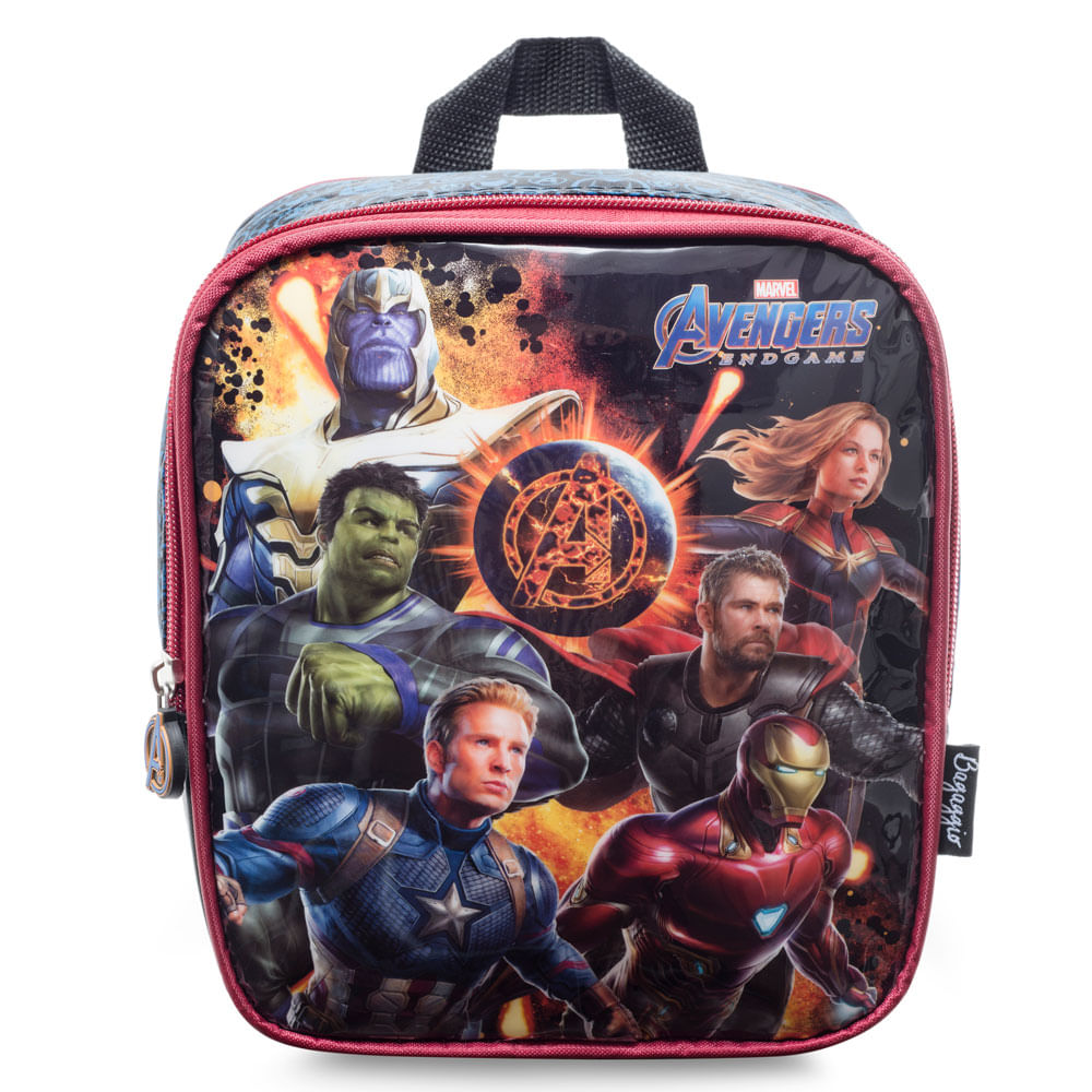 Lancheira Escolar Masculina Térmica Vingadores Ultimato Azul