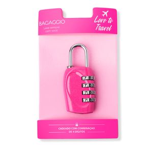 Cadeado para Mala com Segredo 4 dígitos Neon Rosa
