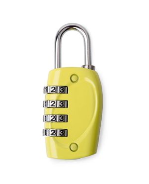 Cadeado para Mala com Segredo 4 dígitos Neon Amarelo – foto 5