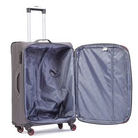 Mala Média 23 kg Poliéster 4 Rodas Zíper Safebag Bagaggio Nice Cinza – foto 2