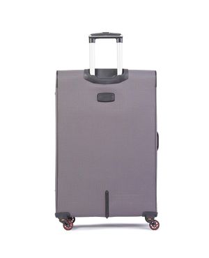 Mala Média 23 kg Poliéster 4 Rodas Zíper Safebag Bagaggio Nice Cinza – foto 4