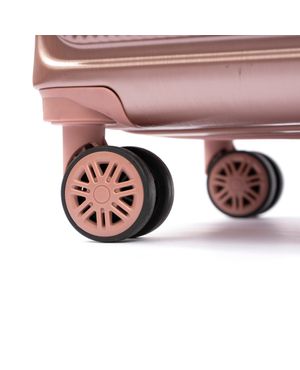 Mala Grande 32 kg Policarbonato 4 Rodas Zíper Antifurto Bagaggio Croácia Rosé – foto 8