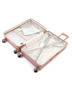 Mala Grande 32 kg Policarbonato 4 Rodas Zíper Antifurto Bagaggio Croácia Rosé – foto 9