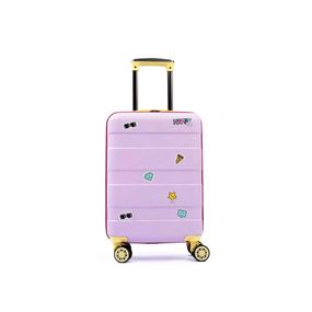Mala de Bordo 10 kg ABS 4 Rodas Bagaggio Kids 18.5'' Rosa