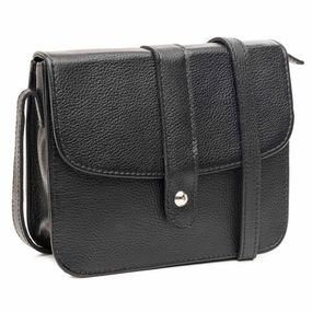 Bolsa Transversal Feminina de Couro Gávea Pequena Preta – foto 2