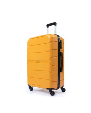Mala Média 23 kg Polipropileno 4 Rodas Bagaggio Mykonos II Amarela – foto 2