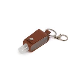 Chaveiro Porta Álcool Gel Marrom