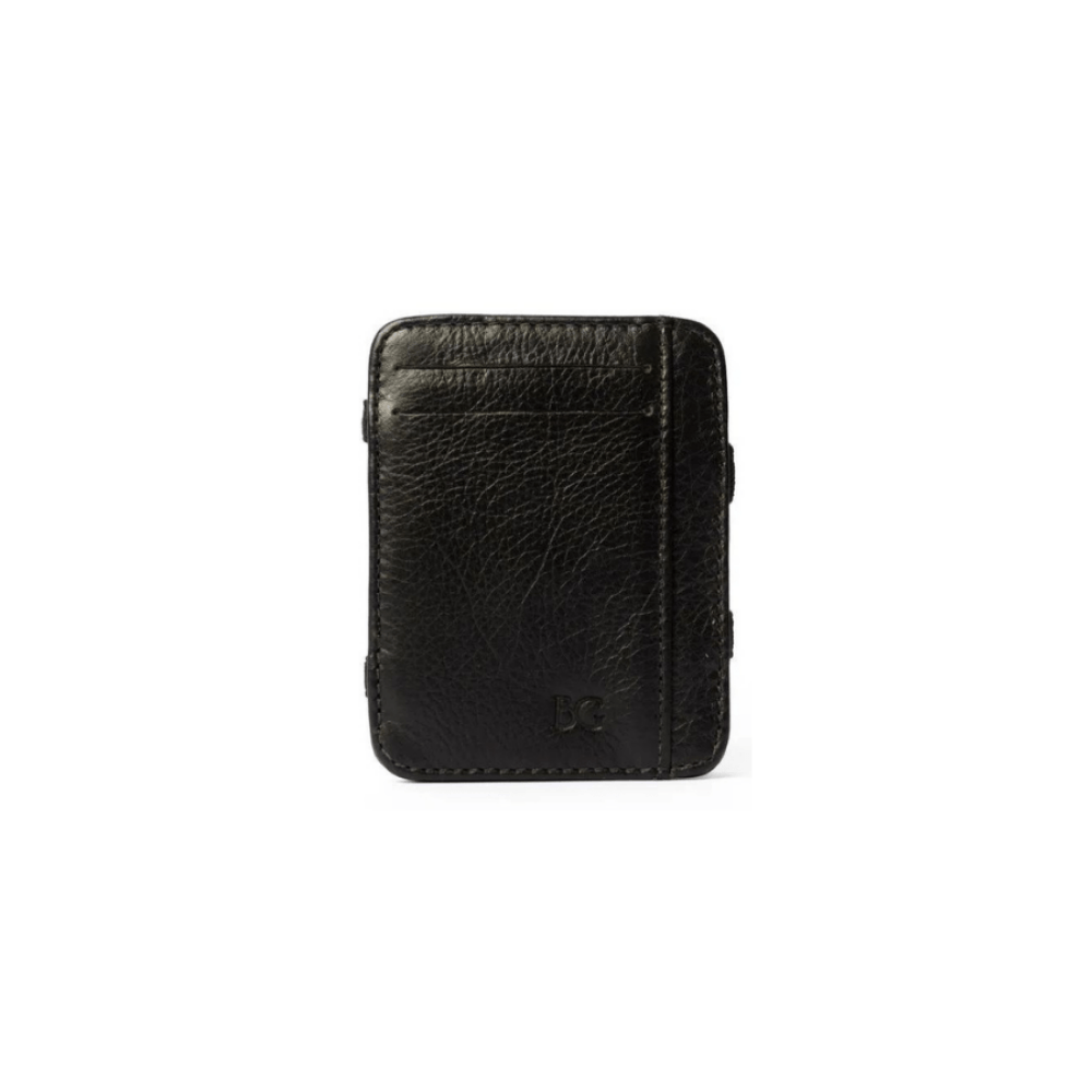 Carteira Masculina de Couro Mágica Arpoador Preta