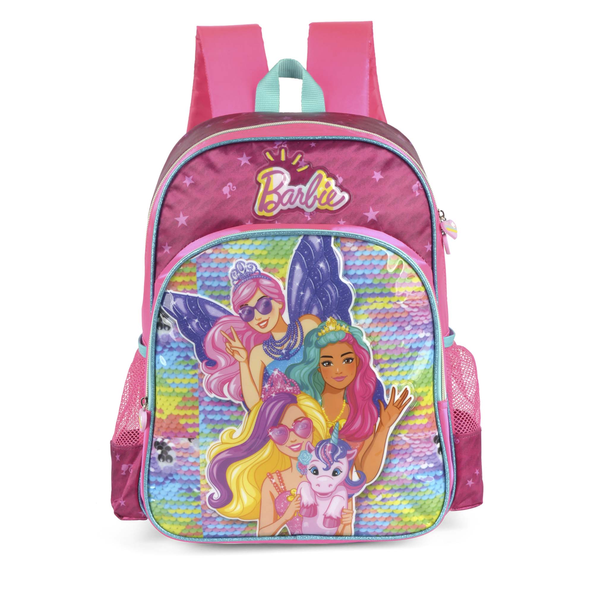 Mochila Escolar Feminina Premium Barbie Verde