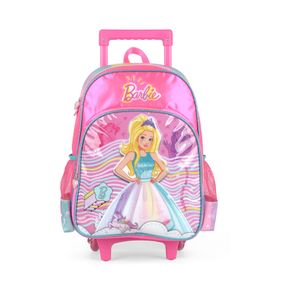 Mochilete Escolar Feminina Premium Barbie Rosa