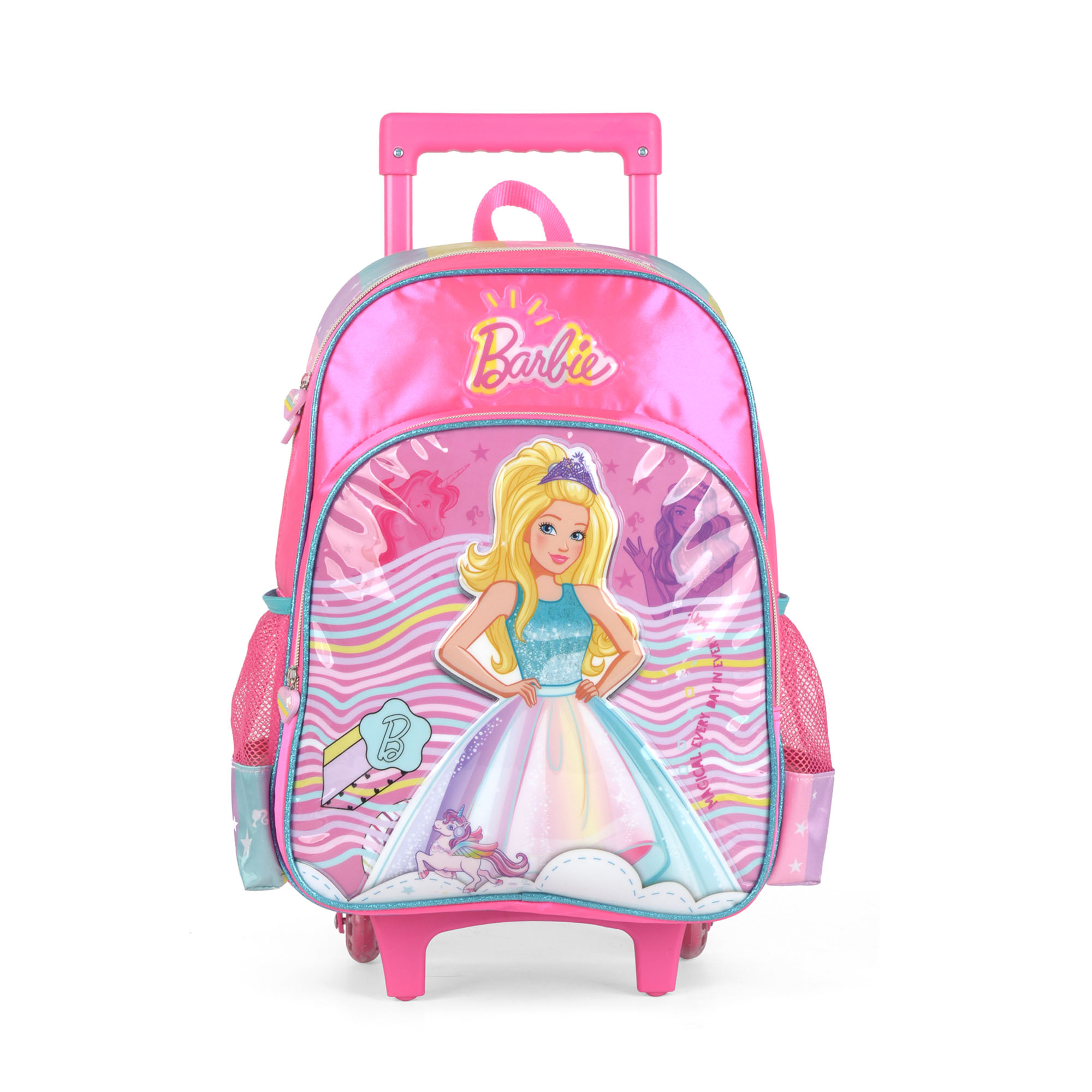 Mochilete Escolar Feminina Premium Barbie Rosa