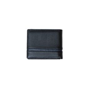 Carteira Masculina de Couro com porta cartão e Porta Documento Preta E Azul – foto 2
