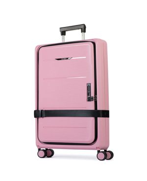 Mala Média 23 kg Polipropileno 8 Rodas Dobrável  Slim Rosa – foto 3