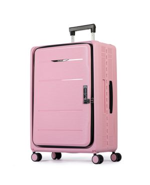 Mala Média 23 kg Polipropileno 8 Rodas Dobrável  Slim Rosa – foto 5