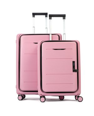 Mala Média 23 kg Polipropileno 8 Rodas Dobrável  Slim Rosa – foto 18