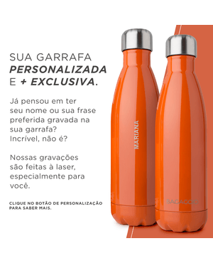 Garrafa Termica Colors 500ml Tangerina – foto 3