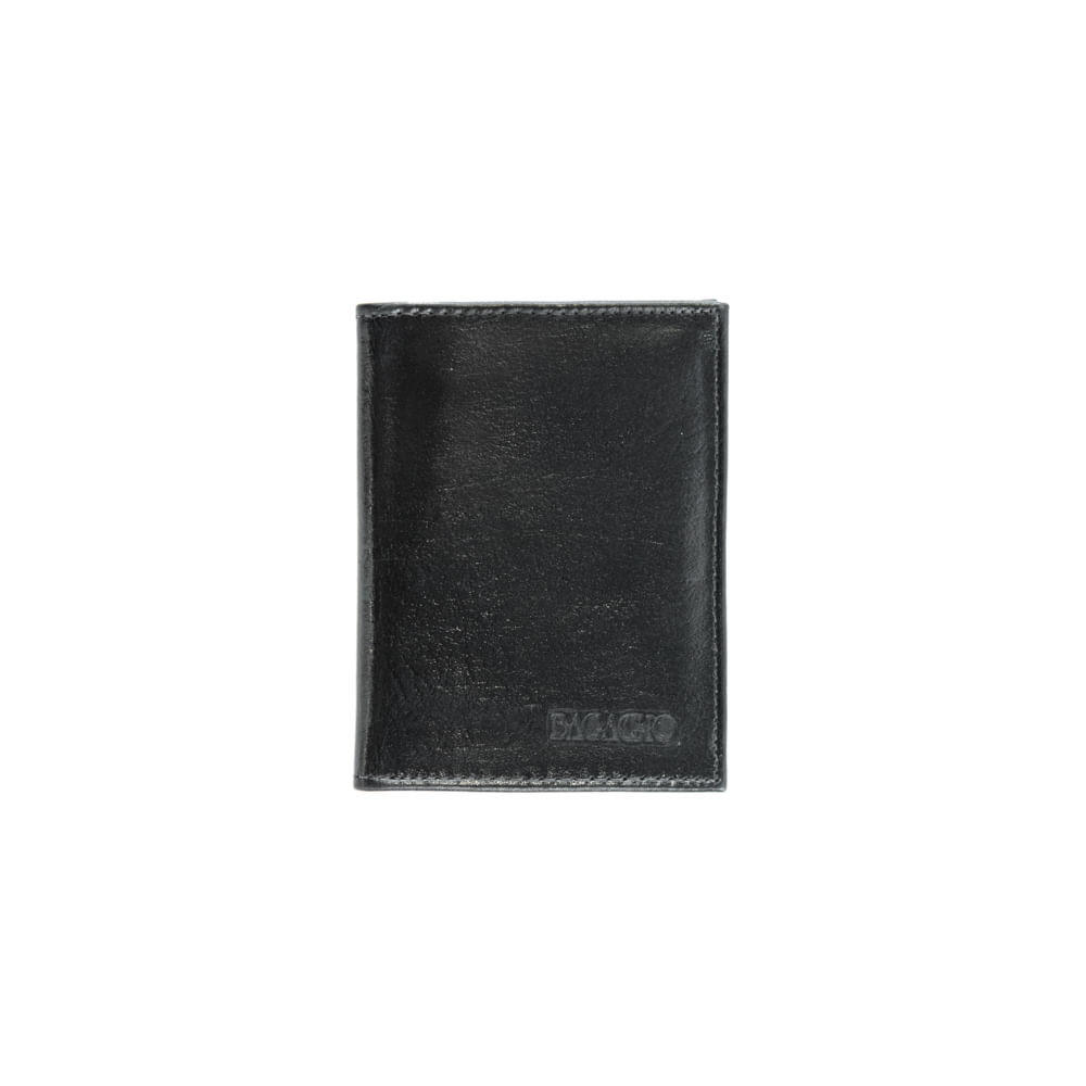 Carteira Masculina de Couro com Porta Documento Freeway Preta