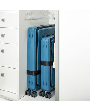 Mala Média 23 kg Polipropileno 8 Rodas Dobrável Slim Azul Escura – foto 20