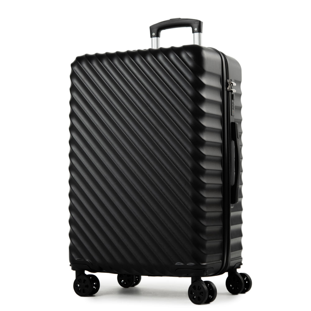 Mala Média Abs 4 Rodas Lagos Preta - lojabagaggio