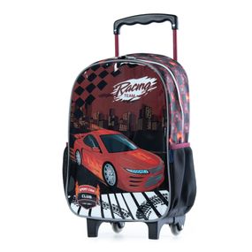 Mochila Escolar Masculina de Rodinhas Racing Car – foto 2
