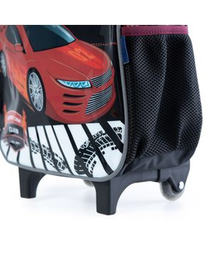 Mochila Escolar Masculina de Rodinhas Racing Car – foto 5