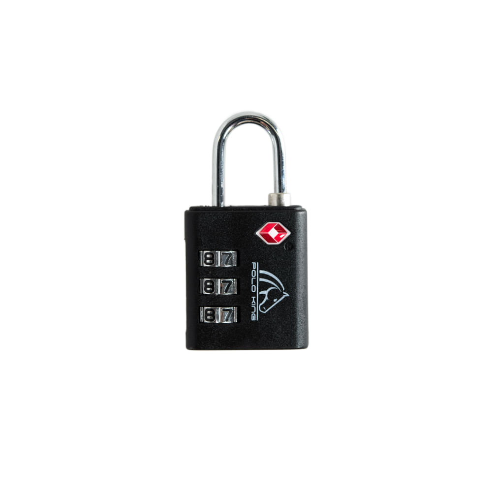 Cadeado TSA para Mala com 3 segredos Preto
